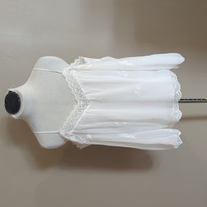 Wayf off-white spaghetti strap embroidered blouse, size M